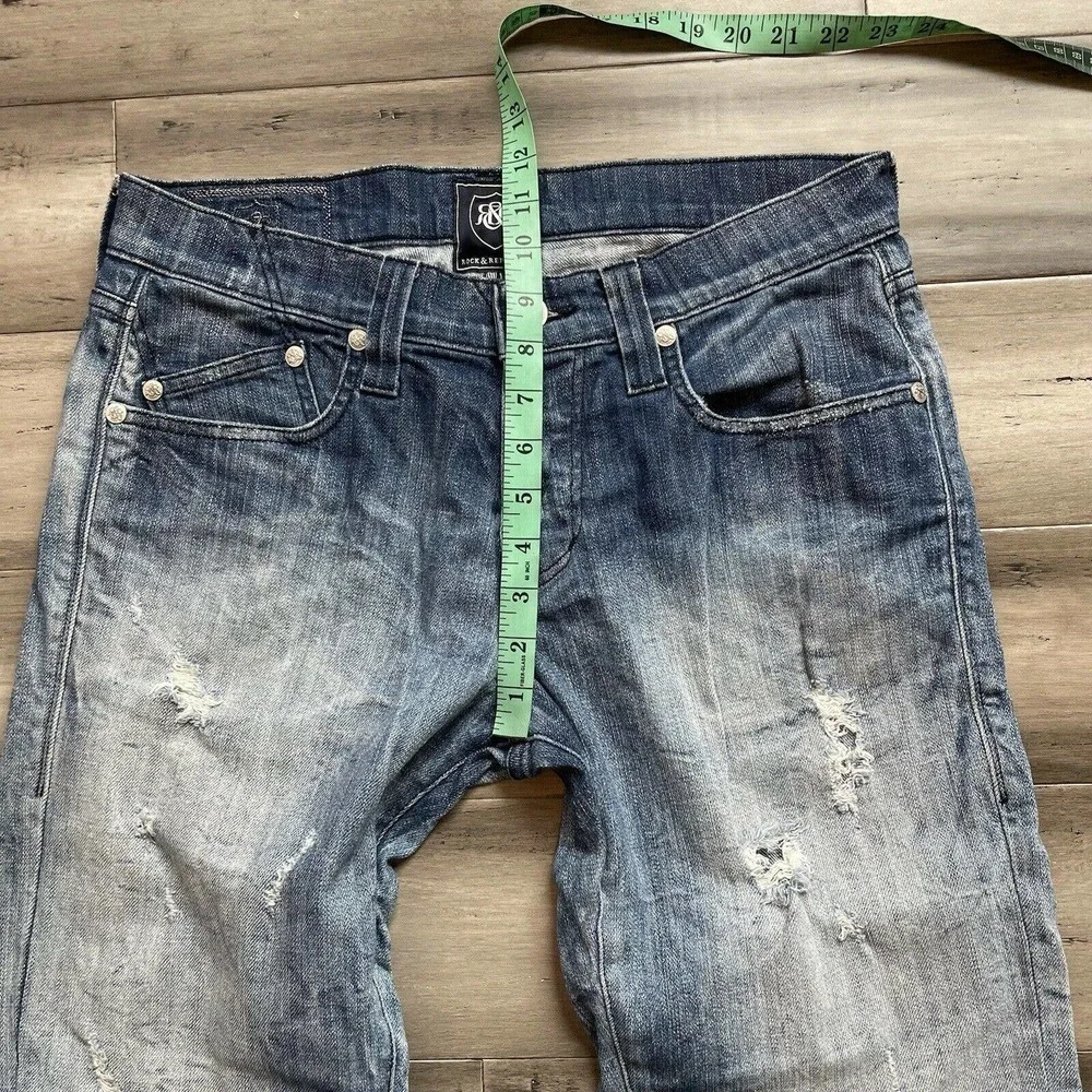 Men's Rock & Republic Vaughn Jeans Distressed Straight Leg Size 33